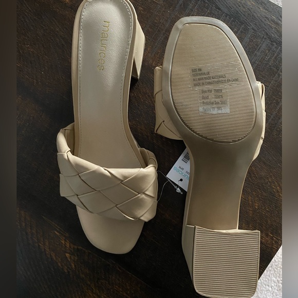 Khloe Square Toe Woven Chunky Block Heel Mule size 8 - Picture 4 of 9